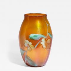  Tiffany Glass Decorating Company Early Iridescent Floral Paperweight Vase - 4186120