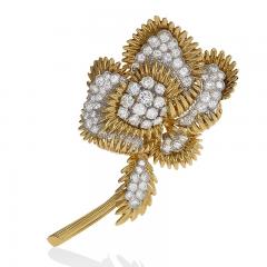  Tiffany and Co Gold and Platinum Brooch with Diamonds by Tiffany Co  - 917473