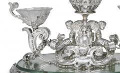  Tiffany and Co Paulding Farnham for Tiffany Co Silver Glass Renaissance Revival Centerpiece - 674656