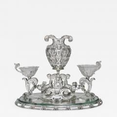  Tiffany and Co Paulding Farnham for Tiffany Co Silver Glass Renaissance Revival Centerpiece - 675986