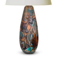  Tilgman KeramiK Monumental Table Lamp with Deer Design by Tilgmans - 2961243