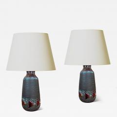  Tilgman KeramiK Pair of Table Lamps by Tilgmans Keramik - 4036505