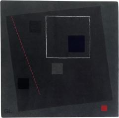  Tisca Guy de Lussigny Geometric Abstract Rug Tapestry for Tisca France - 4767587