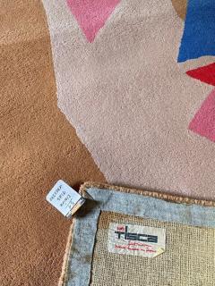  Tisca Tisca Abstract Hand Tufted Wool Rug Signed ILES France 1990s - 4766876
