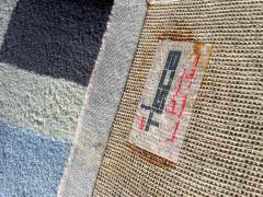  Tisca Tisca Geometric Pattern Hand Tufted Wool Rug Signed ILES France 1990s - 4766923