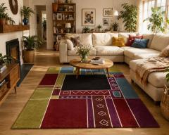  Tisca Tisca Krumi Hand Tufted Wool Rug France 1990s - 4766953