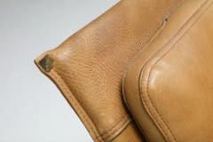  Titina Ammannati Giampiero Vitelli Brunati Camel Leather Club Chairs Mid Century Modern Italy 1970s - 3396208