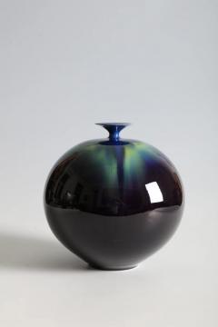  Tokuda Yasokichi III Spherical Jar with Azure Glazes 1990s - 3512736