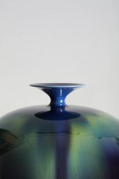  Tokuda Yasokichi III Spherical Jar with Azure Glazes 1990s - 3512739