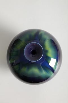  Tokuda Yasokichi III Spherical Jar with Azure Glazes 1990s - 3512740