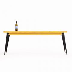  Tolix A Tolix yellow iron table C 1940  - 4271112