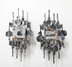  Tom Ahlstr m Hans Ehrich 1970s Pair of Large Tom Ahlstrom Hans Ehrich Brutalist Sconces - 4035773