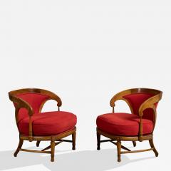  Tomlinson Tomlinson Lounge Chairs with Walnut Fabric USA 1960 - 4787368
