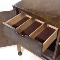  Tomlinson Tomlinson Mid Century Burlwood Burlwood and Brass Bar Cart - 4202342