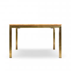  Tomlinson Tomlinson Mid Century Burlwood and Brass Expanding Dining Table with 2 Leaves - 4524752