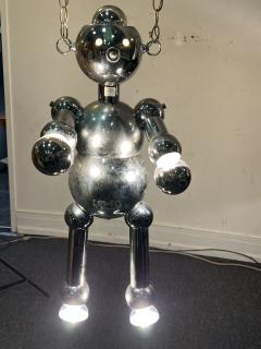  Torino Lamp Co MODERNIST CHROME ROBOT CHANDELIER BY TORINO - 4099925