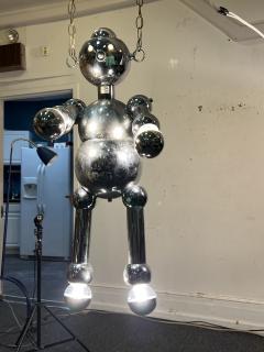  Torino Lamp Co MODERNIST CHROME ROBOT CHANDELIER BY TORINO - 4099926
