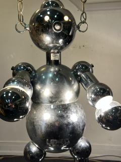 Torino Lamp Co MODERNIST CHROME ROBOT CHANDELIER BY TORINO - 4099927