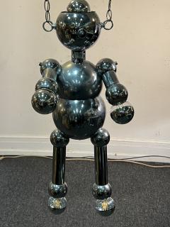  Torino Lamp Co MODERNIST CHROME ROBOT CHANDELIER BY TORINO - 4099933