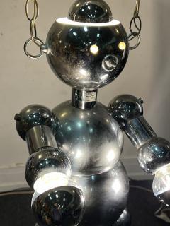  Torino Lamp Co MODERNIST CHROME ROBOT CHANDELIER BY TORINO - 4099934