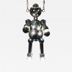  Torino Lamp Co MODERNIST CHROME ROBOT CHANDELIER BY TORINO - 4102000