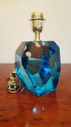  Toso Blue Crystal Faceted Table Lamp by Toso - 1109182