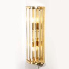  Tosso Murano Mid Century Hand Blown Murano Glass Rod Brass Sconces Signed Tosso Murano - 3352139