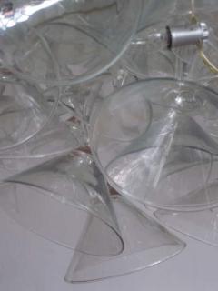  Touch Chandelini Artist Made Midcentury Martini Glass Chandelier or Pendant by Chandelini  - 1736429