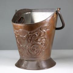  Townshends Townshends Birmingham stamped An impressive Arts Crafts copper coal bucket - 4188534