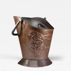  Townshends Townshends Birmingham stamped An impressive Arts Crafts copper coal bucket - 4221841