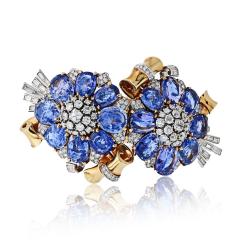  Trabert Hoeffer Mauboussin 18K YG Trabert and Hoeffer Mauboussin Sapphire And Diamond Retro Bracelet - 4439631