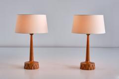  Tran s Stilarmatur AB Pair of Stilarmatur Tran s Table Lamps in Teak Sweden 1960s - 2198766