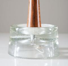  Tran s Stilarmatur AB Pair of Swedish Table Lamps in Wood and Glass by Stilarmatur Tran s - 3102306