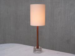  Tran s Stilarmatur AB Stilarmatur Tran s Table Lamp in Rosewood and Glass Sweden 1960s - 4481293