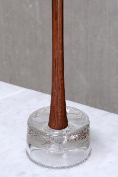  Tran s Stilarmatur AB Stilarmatur Tran s Table Lamp in Rosewood and Glass Sweden 1960s - 4481299