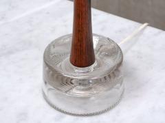  Tran s Stilarmatur AB Stilarmatur Tran s Table Lamp in Rosewood and Glass Sweden 1960s - 4481301