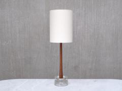  Tran s Stilarmatur AB Stilarmatur Tran s Table Lamp in Rosewood and Glass Sweden 1960s - 4481303