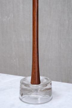  Tran s Stilarmatur AB Stilarmatur Tran s Table Lamp in Rosewood and Glass Sweden 1960s - 4481304