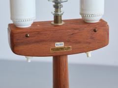  Tran s Stilarmatur AB Tall Stilarmatur Tran s Table Lamp in Teak Wood with Cone Shade Sweden 1960s - 3286682