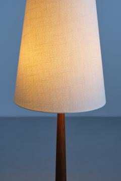  Tran s Stilarmatur AB Tall Stilarmatur Tran s Table Lamp in Teak Wood with Cone Shade Sweden 1960s - 3286687