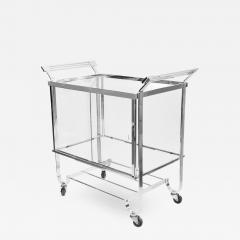  Treitel Gratz Art Deco Chrome Glass Bar Cart 1930s Treitel Gratz - 332576