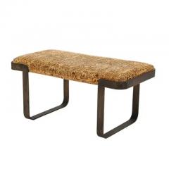  Tri Mark Tri Mark Designs Bench Bronze Upholstery Signed - 3548743