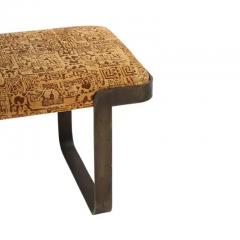  Tri Mark Tri Mark Designs Bench Bronze Upholstery Signed - 3548746