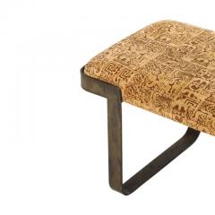  Tri Mark Tri Mark Designs Bench Bronze Upholstery Signed - 3548748