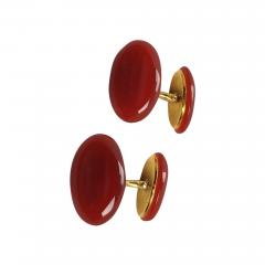  Trianon Trianon 18kt Gold and Carnelian cufflinks - 1582698