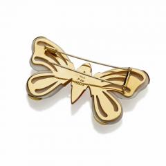  Trianon Trianon Coral and Carved Shell Butterfly Clip Brooch - 3155772
