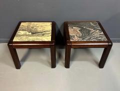  Trioh Mobler 1960s Danish Trioh Mobler Side Tables in Rosewood and Marble Mid Century - 2929279