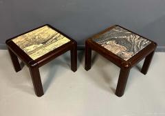  Trioh Mobler 1960s Danish Trioh Mobler Side Tables in Rosewood and Marble Mid Century - 2929281