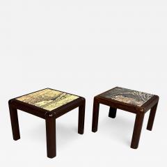  Trioh Mobler 1960s Danish Trioh Mobler Side Tables in Rosewood and Marble Mid Century - 2930695