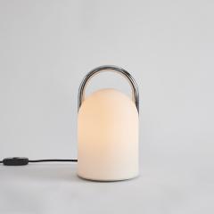 Tronconi 1980s Romolo Lanciani Tender Chrome Glass Table Lamp for Tronconi - 2633343